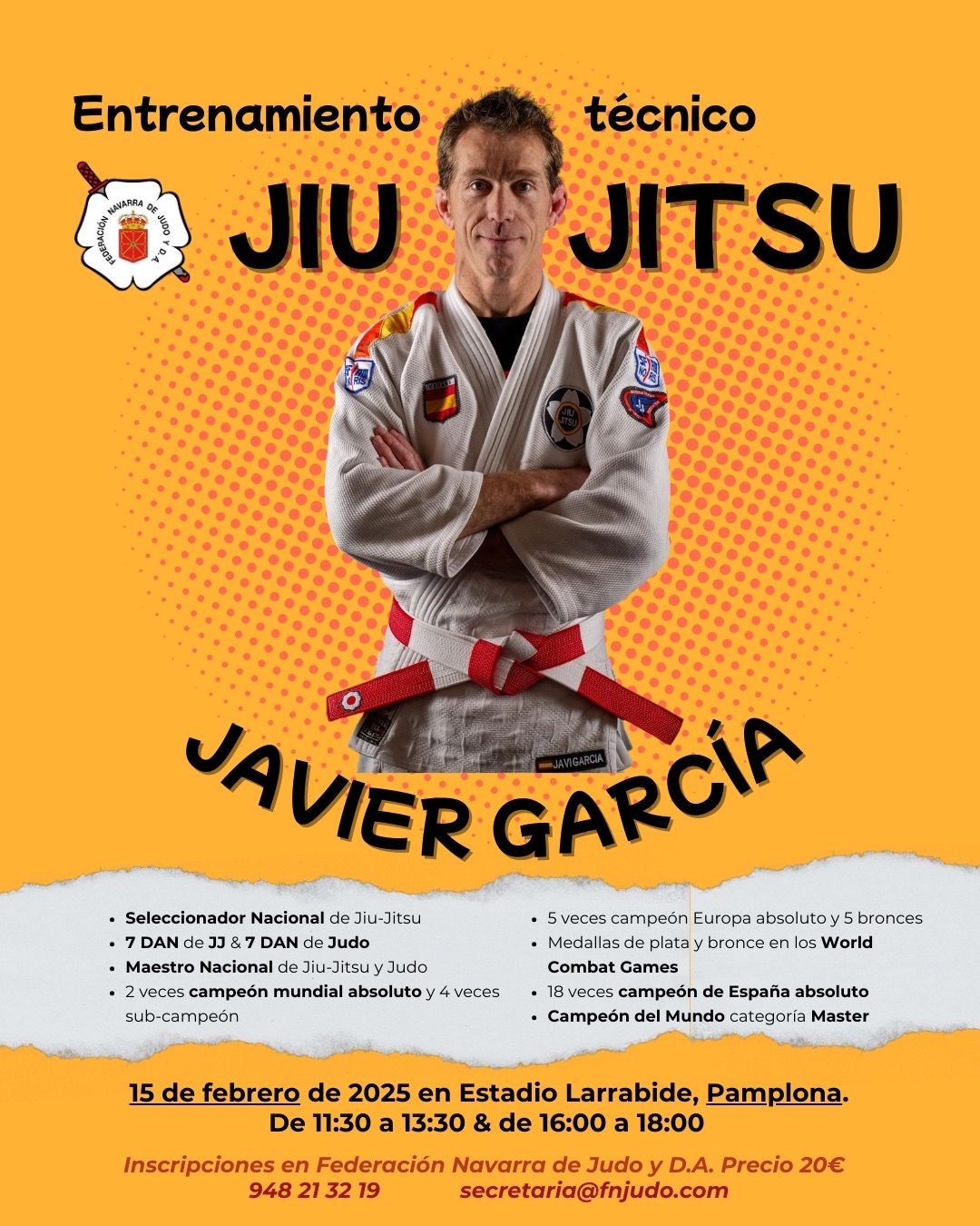 ENTRENAMIENTO T&Eacute;CNICO SISTEMA DE LUCHA JIU-JITSU. Pamplona, 15/02/25